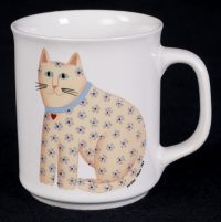 Westwood Calico Cat Art Coffee Mug Vtg 1991